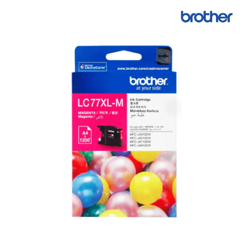 ตลับหมึกอิงค์เจ็ท Brother Original Ink Cartridge LC-77XL Magenta, LC77XL